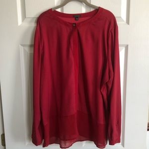 Ann Taylor Cranberry Blouse- XXL